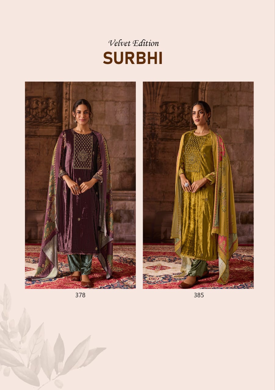 Surbhi By Sahiba Viscose Velvet Designer Dress Material Wholesale Shop In Surat